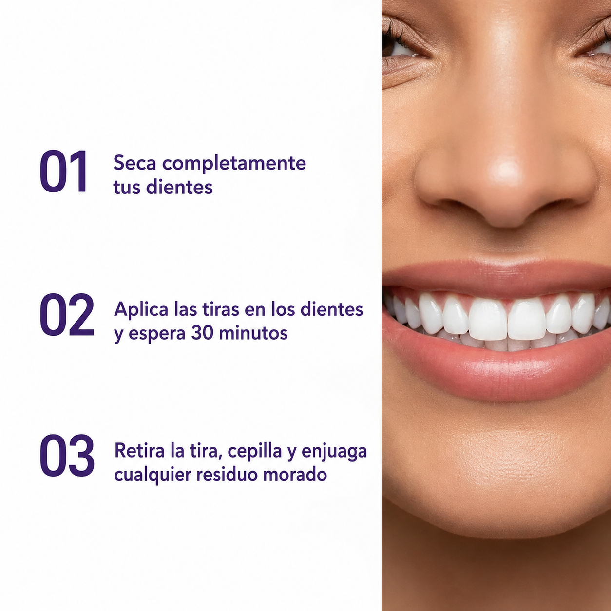 Tiras blanqueadoras moradas Venett™